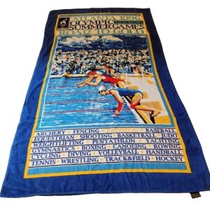 VTG 1996 Olympic‎ Atlanta Summer Games Swimming  Beach Towel Road To Gold
